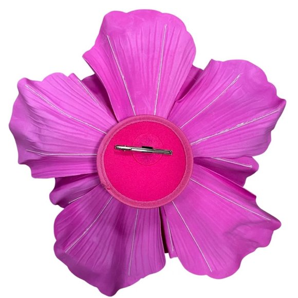 Giant Black fabric flower hat headband Hairclip pinup avant garde - Picture 2 of 2